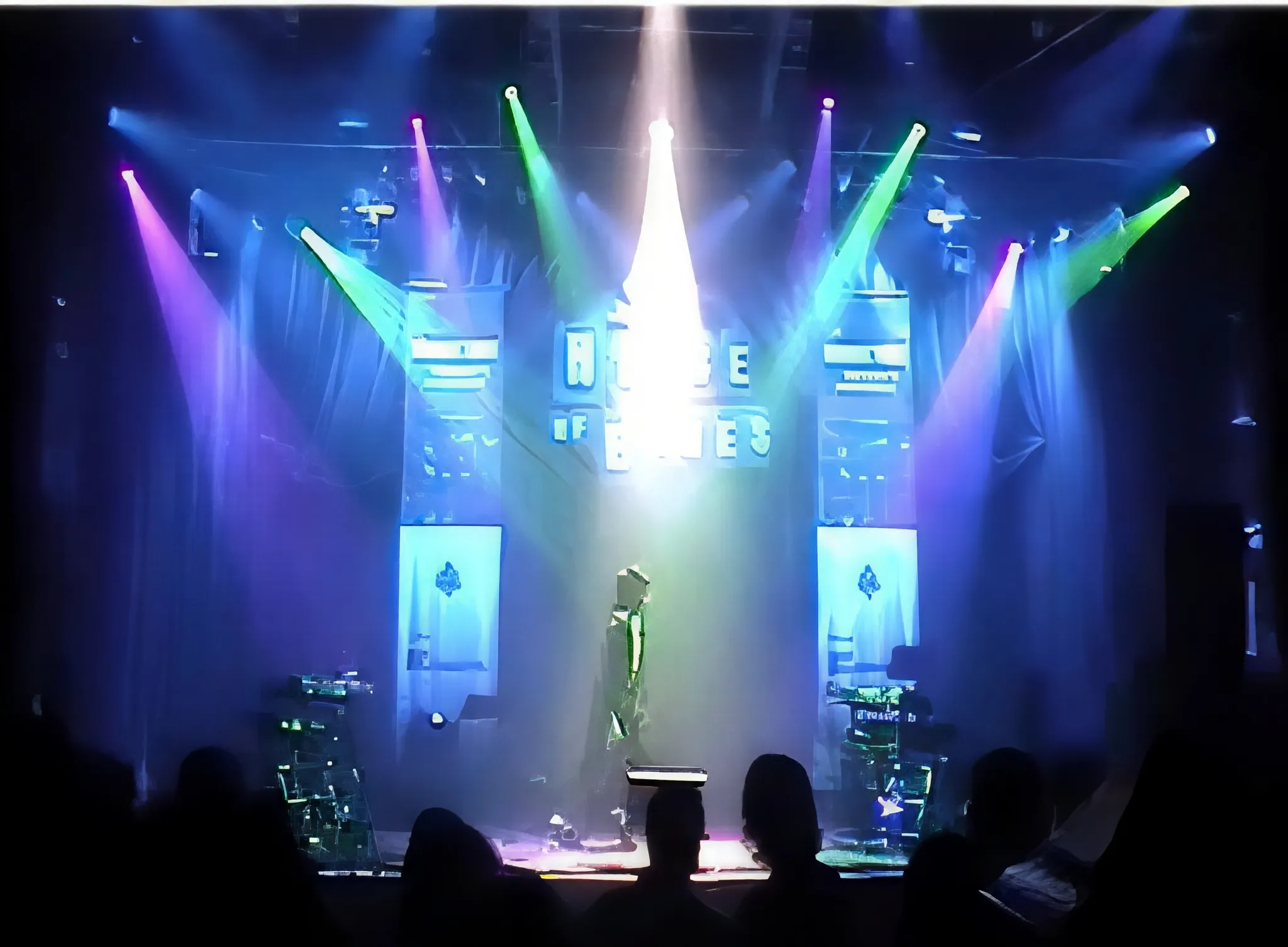 Michael Jackson tribute artist MJ3 performing the moonwalk under colorful spotlights at the Orlando House of Blues