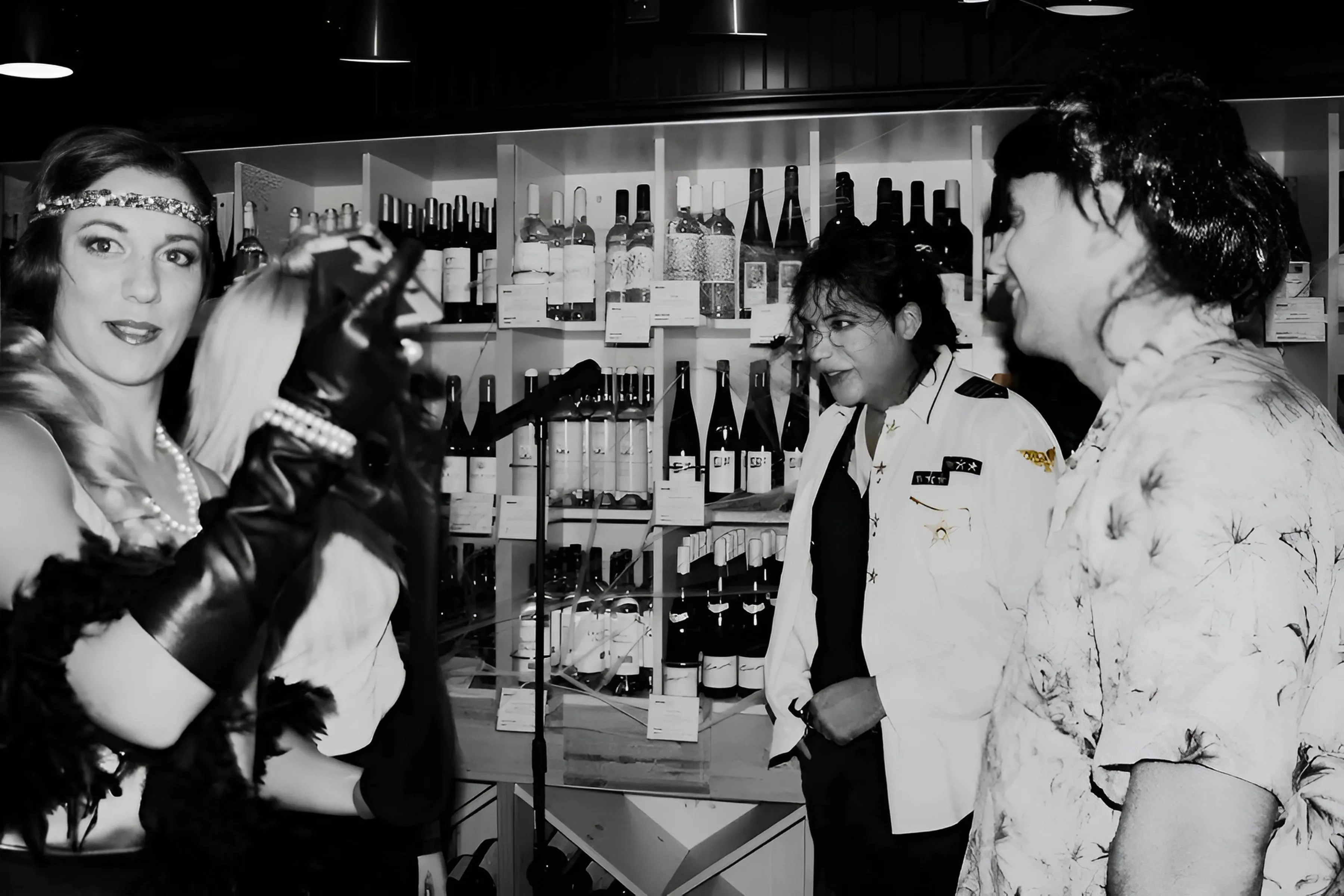 Michael Jackson tribute artist MJ3 in Geneva, Switzerland meets guests after a performance